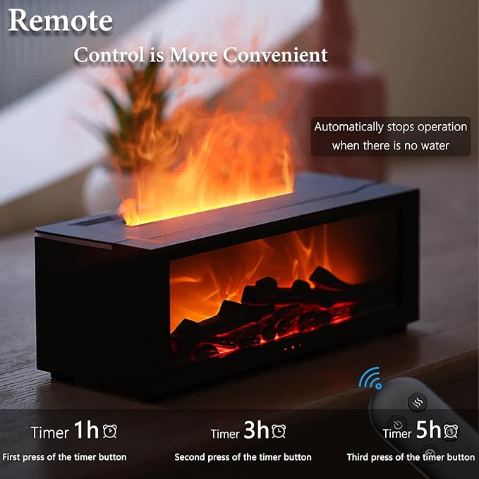 Flame Fireplace Aroma Diffuser – Turn Any Room Into a Cozy Sanctuary